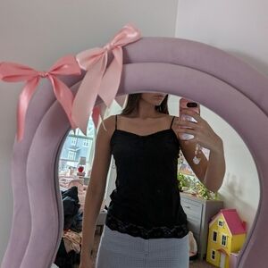 Y2K Feminine Black Lace Camisole Size Small